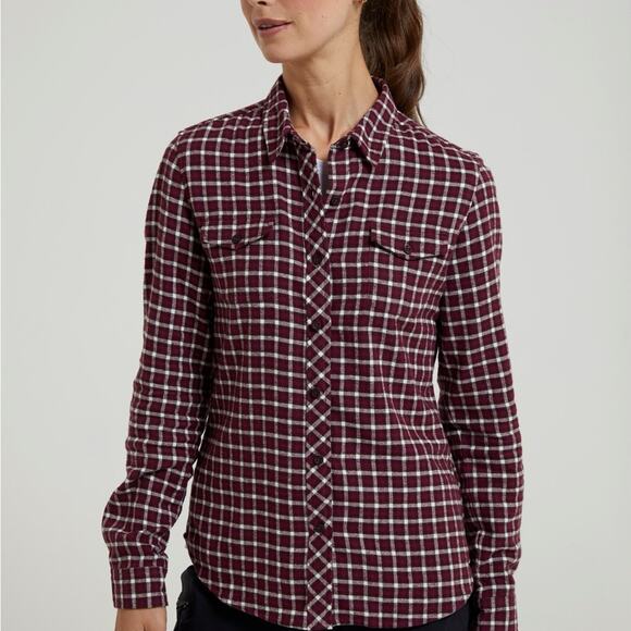 Equipment Silk Tartan Burgundy Plaid Button-Down Shirt - Picture 1 of 9